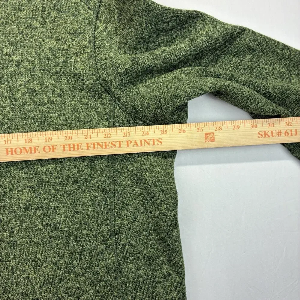 Woolrich Men’s XL Quarter Zip Sweater Fleece Pullover Green Outdoor